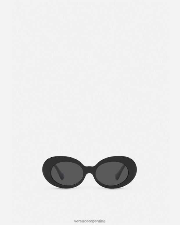 mujer Versace negro gafas de sol ovaladas con medusa biggie accesorios 4F604631