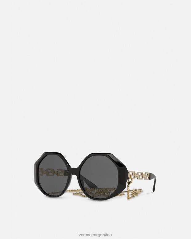 mujer Versace oro negro gafas de sol greca accesorios 4F604677