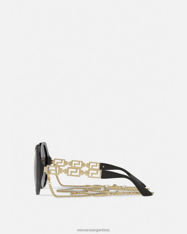 mujer Versace oro negro gafas de sol greca accesorios 4F604677