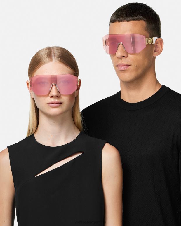 mujer Versace oro y rosa gafas de sol con máscara de medusa biggie accesorios 4F604610