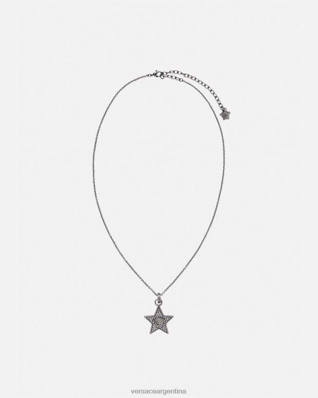 mujer Versace gris collar de galaxia de cristal accesorios 4F604823