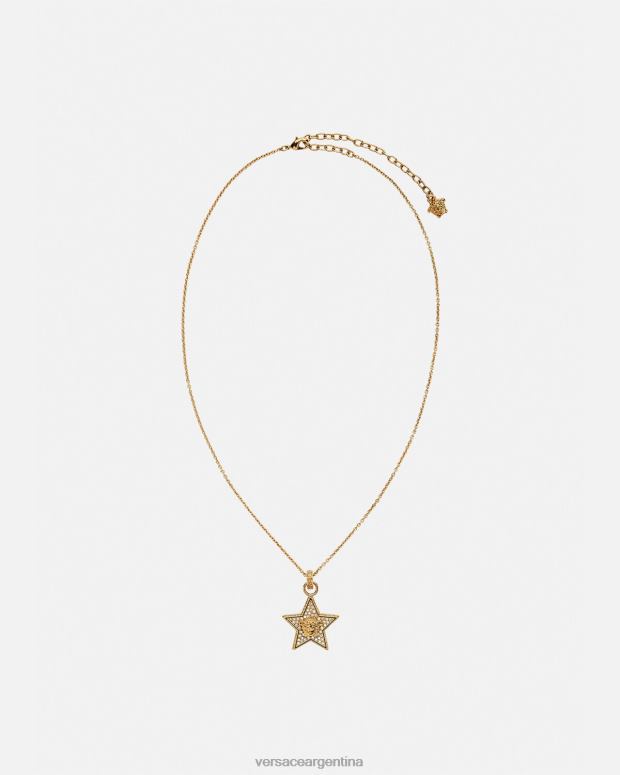 mujer Versace oro collar de galaxia de cristal accesorios 4F604822