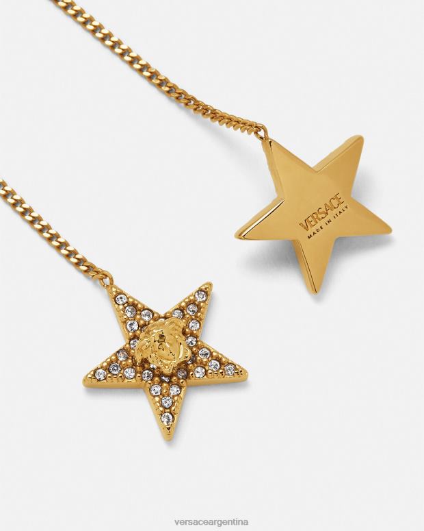 mujer Versace oro pendientes de galaxia de cristal accesorios 4F604824