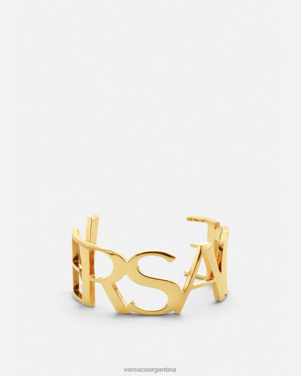 mujer Versace oro pulsera con logo accesorios 4F604806
