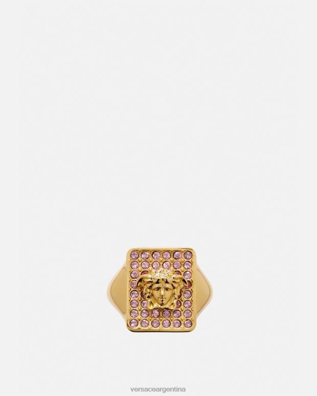 mujer Versace oro rosado anillo de cristal de azulejos accesorios 4F604736
