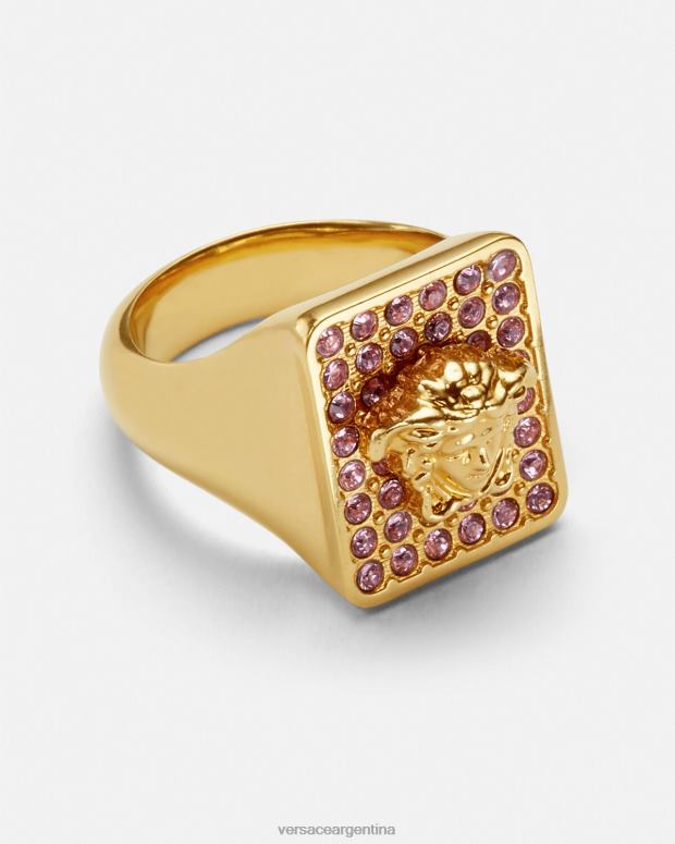 mujer Versace oro rosado anillo de cristal de azulejos accesorios 4F604736