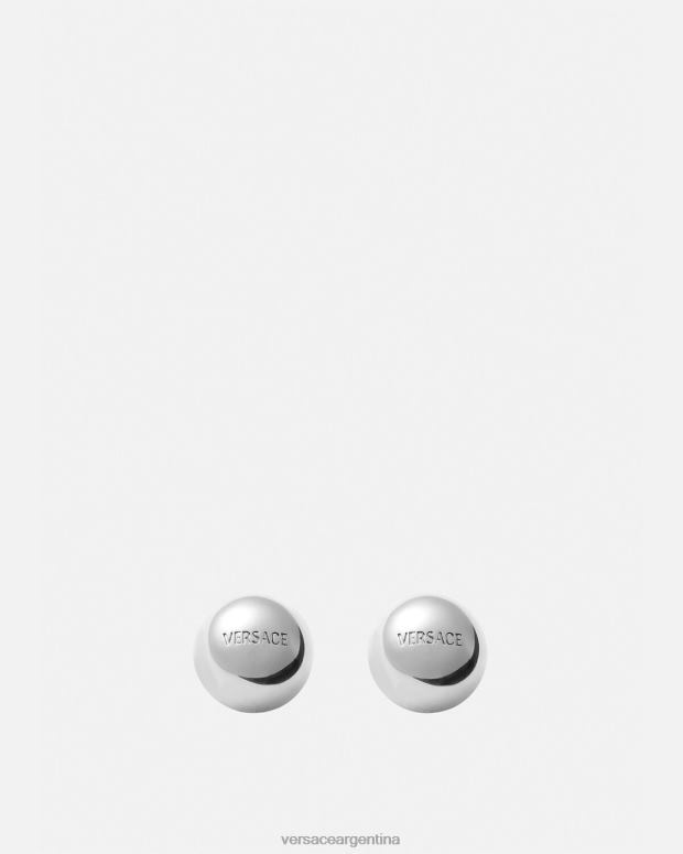mujer Versace plata pendientes de azulejos de esfera accesorios 4F604808