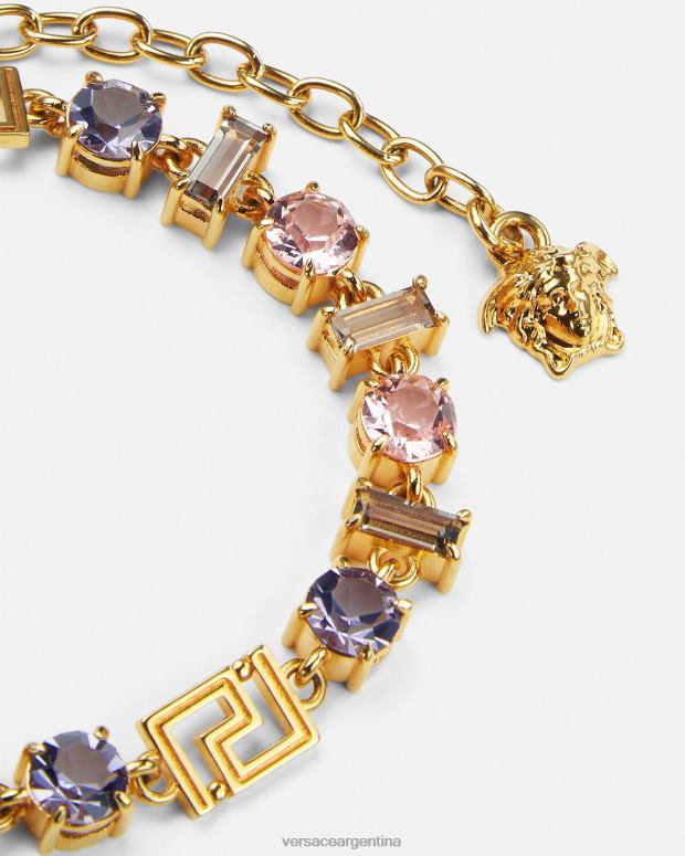 mujer Versace un color pulsera de greca de cristal accesorios 4F604839