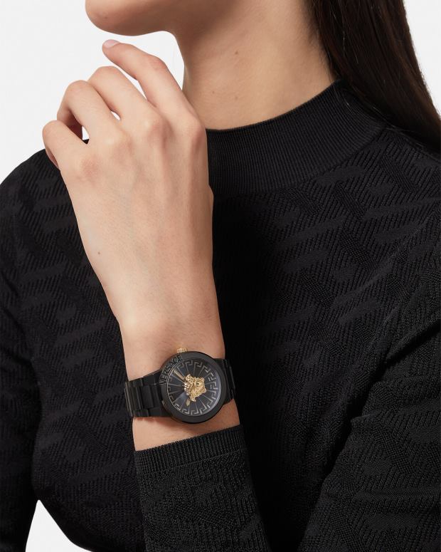 mujer Versace negro reloj infinito medusa accesorios 4F604994