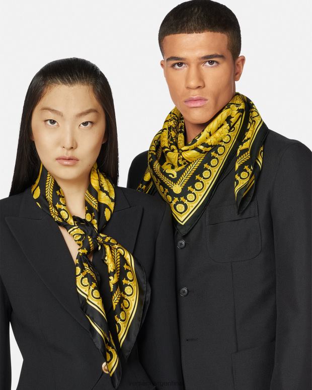 mujer Versace imprimir fular barroco grande de seda accesorios 4F604902