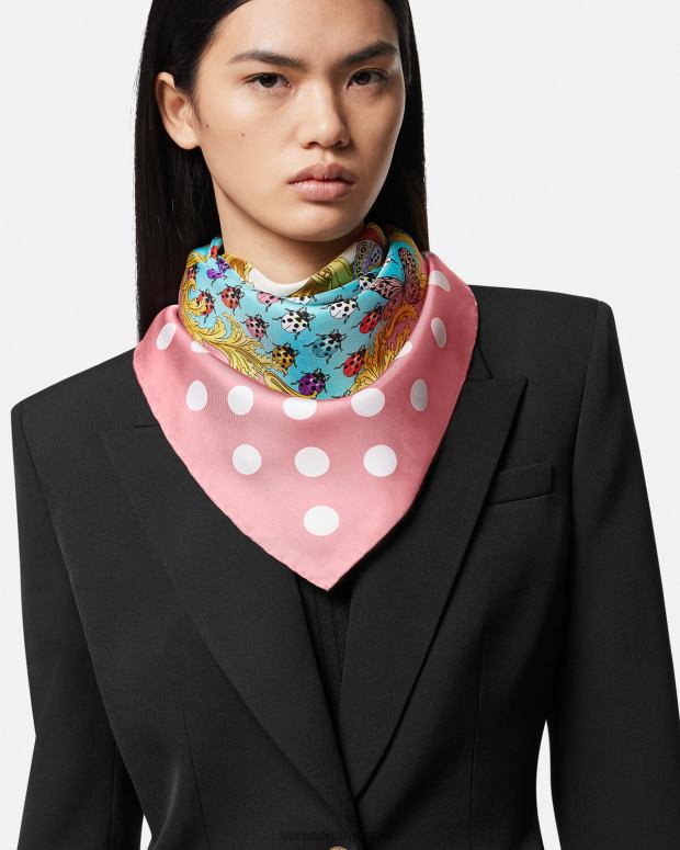 mujer Versace imprimir fular de seda grande mariposas accesorios 4F604890