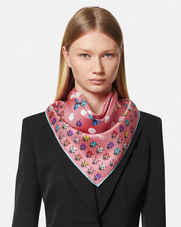 mujer Versace imprimir fular de seda grande mariposas accesorios 4F604892
