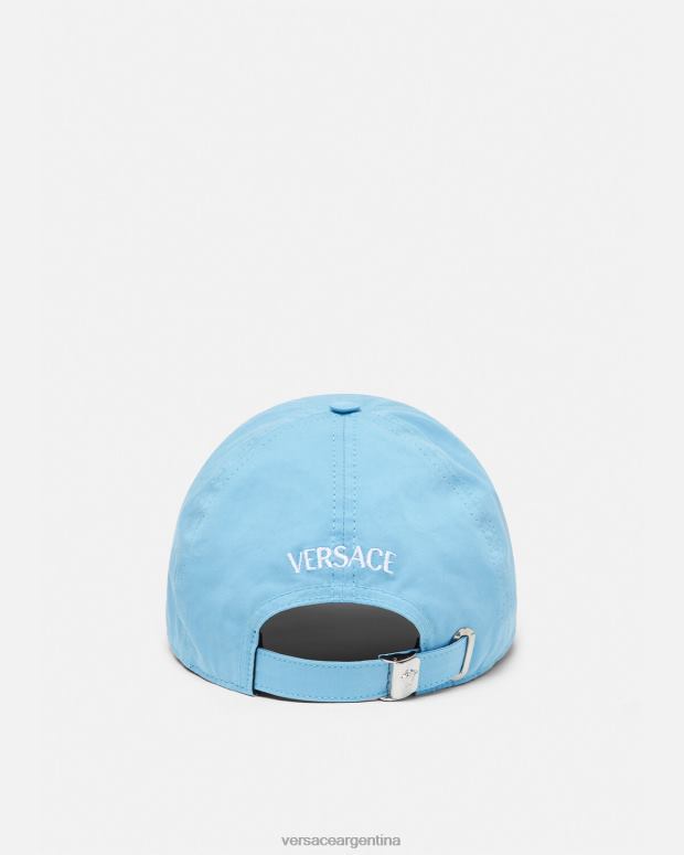 mujer Versace azul claro gorra de béisbol con logo accesorios 4F604872