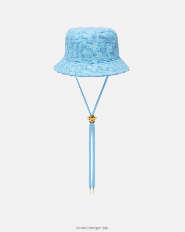 mujer Versace azul claro sombrero tipo pescador de toalla accesorios 4F604858