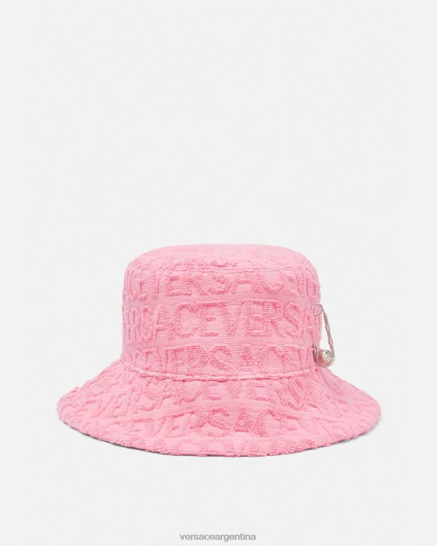 mujer Versace rosa sombrero tipo pescador de toalla accesorios 4F604865