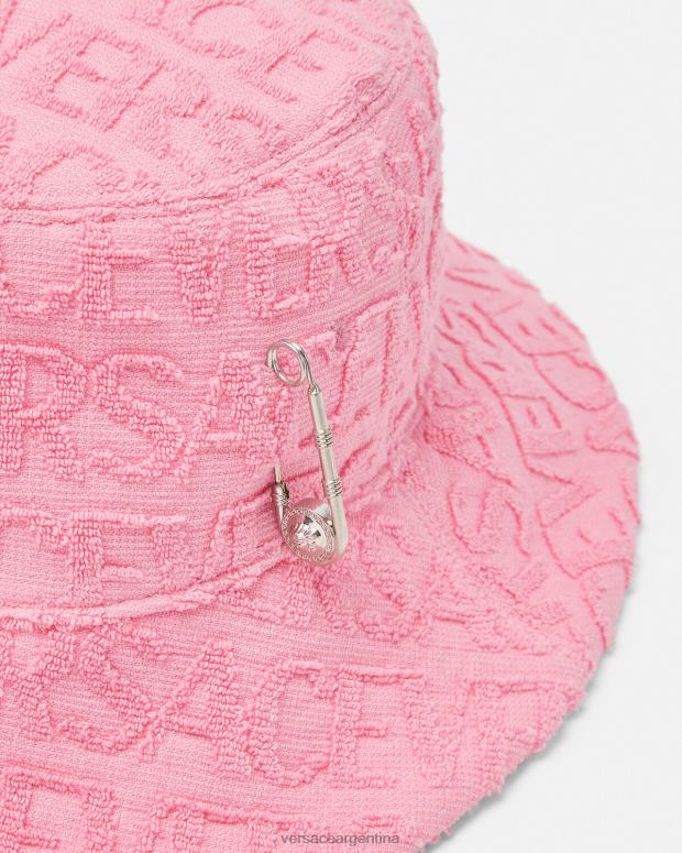 mujer Versace rosa sombrero tipo pescador de toalla accesorios 4F604865