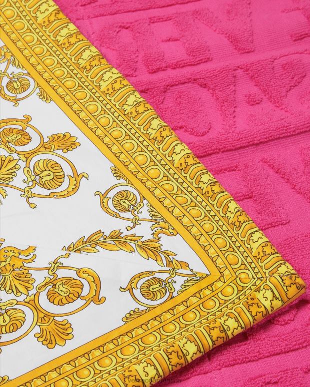 mujer Versace fucsia i toalla de playa barroca ropa interior y ropa de playa 4F6041202
