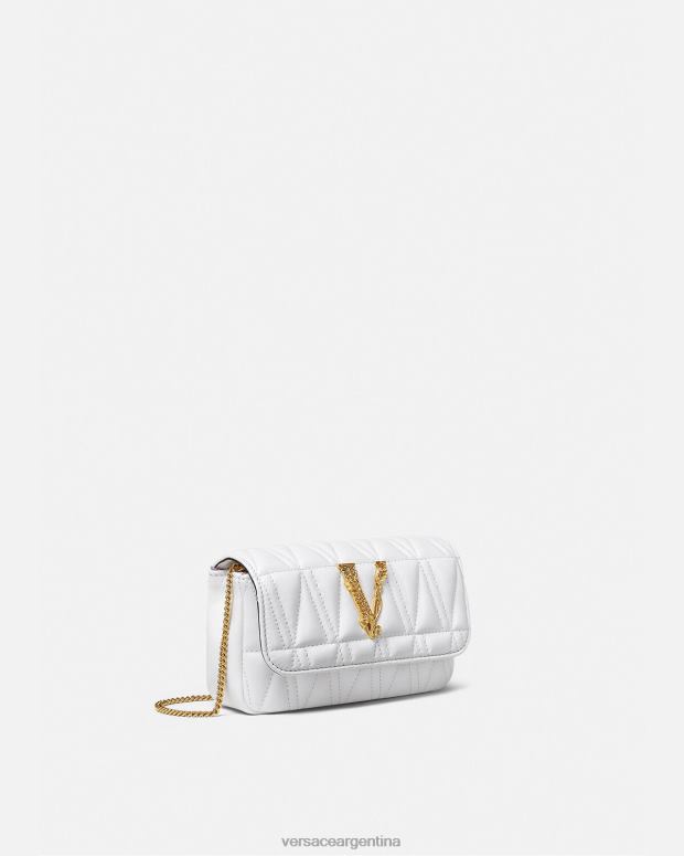 mujer Versace blanco bolso mini virtus bolsas 4F604375