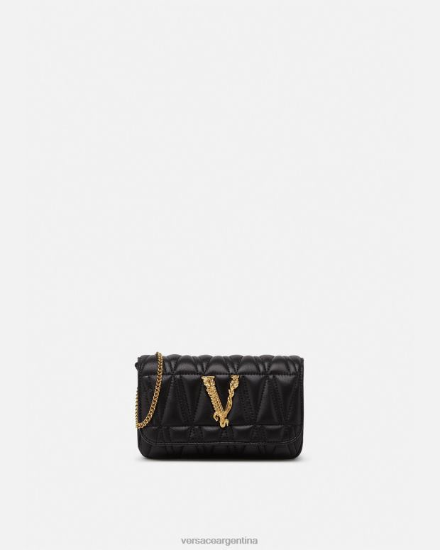 mujer Versace negro bolso mini virtus bolsas 4F604372
