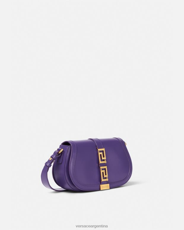 mujer Versace Violeta bolso de hombro con greca diosa bolsas 4F604264