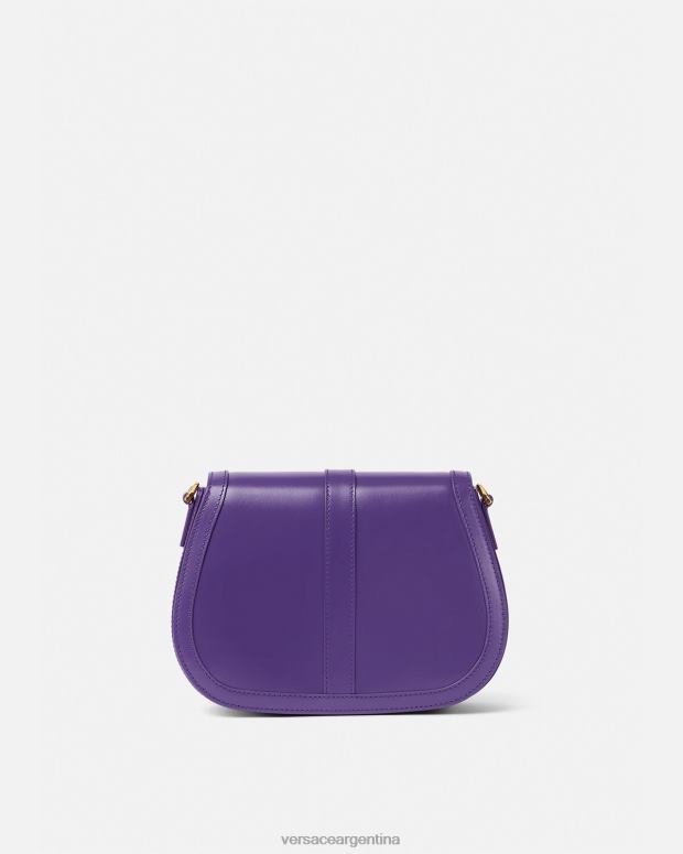 mujer Versace Violeta bolso de hombro grande con greca diosa bolsas 4F604271