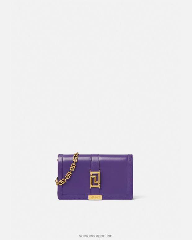 mujer Versace Violeta bolso mini con greca diosa bolsas 4F604268