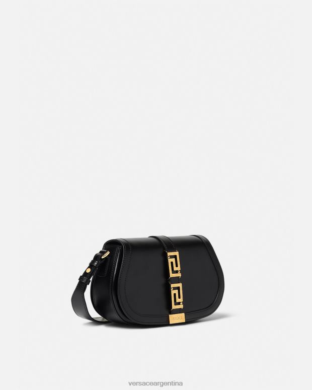 mujer Versace negro bolso de hombro con greca diosa bolsas 4F604251