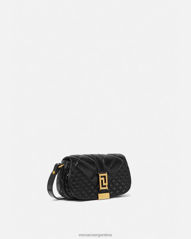 mujer Versace negro bolso de hombro mini con greca diosa bolsas 4F604244