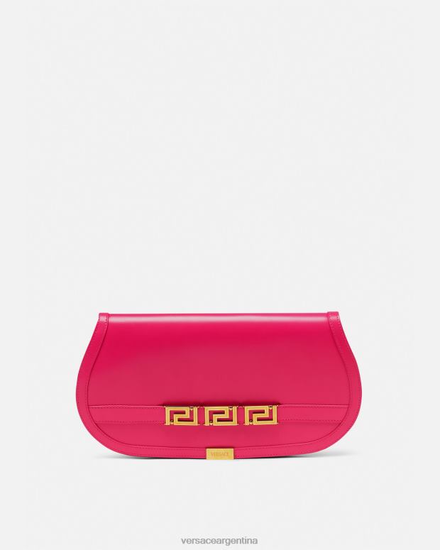 mujer Versace rosa bolso de mano con greca diosa bolsas 4F604262