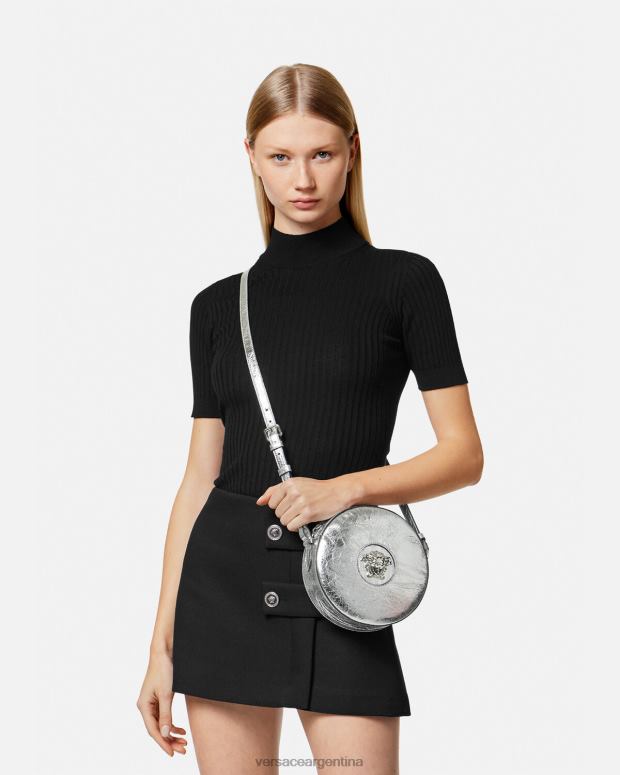 mujer Versace gris bandolera redonda con medusa bolsas 4F604338