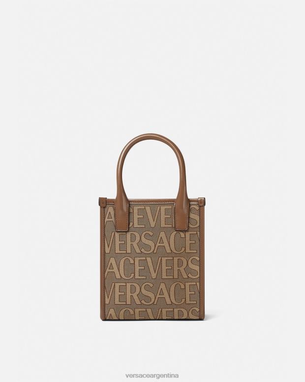 mujer Versace marrón bolso tote mini en toda su extensión bolsas 4F604318
