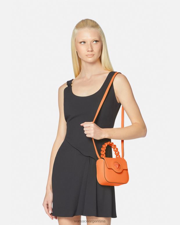 mujer Versace naranja bolso mini con medusa bolsas 4F604356