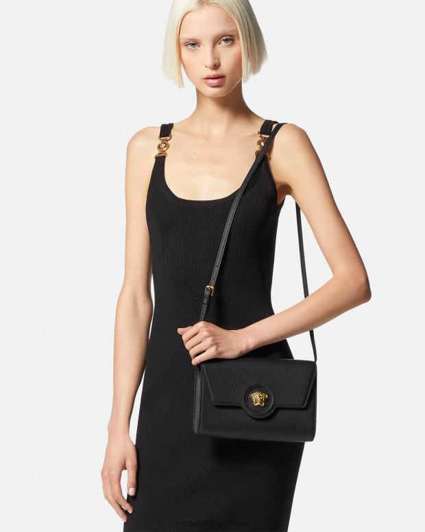 mujer Versace negro bolso crossbody con medusa bolsas 4F604344