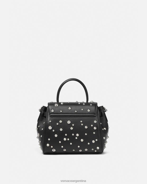 mujer Versace negro bolso de mano pequeño con pinchos la medusa bolsas 4F604350