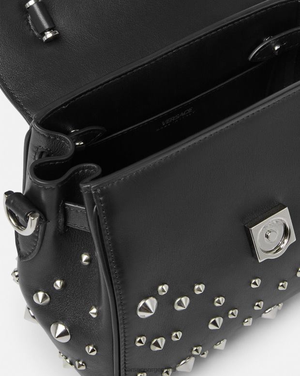 mujer Versace negro bolso de mano pequeño con pinchos la medusa bolsas 4F604350
