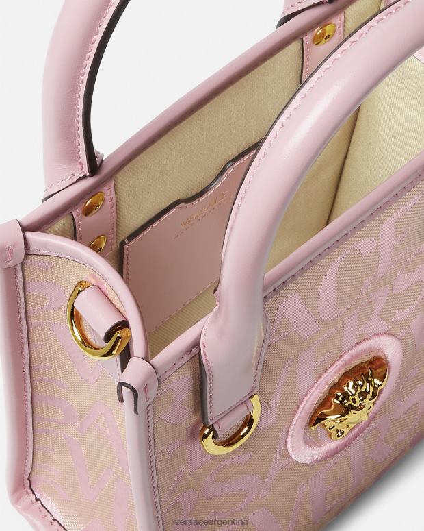 mujer Versace rosa y estampado bolso tote mini en toda su extensión bolsas 4F604319