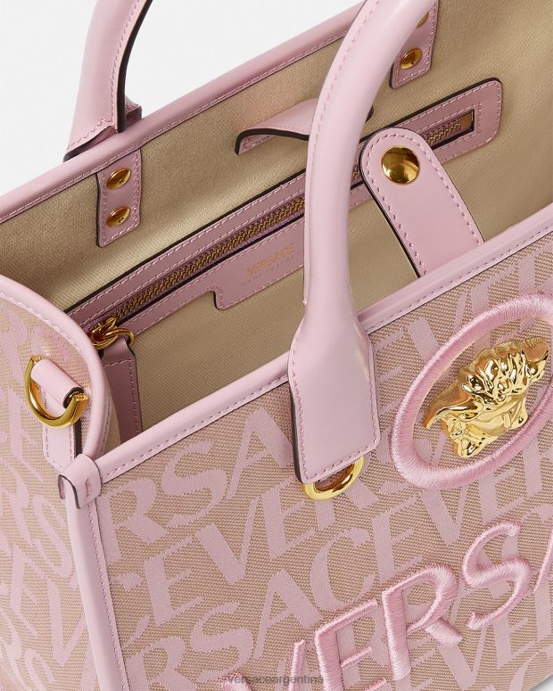 mujer Versace rosa y estampado bolso tote pequeño en toda su extensión bolsas 4F604317