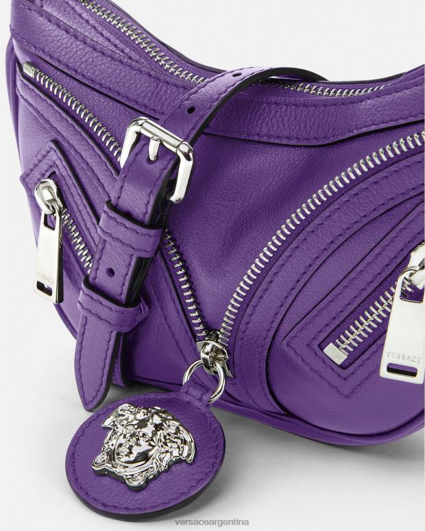 mujer Versace Violeta bolso hobo mini repetido bolsas 4F604296