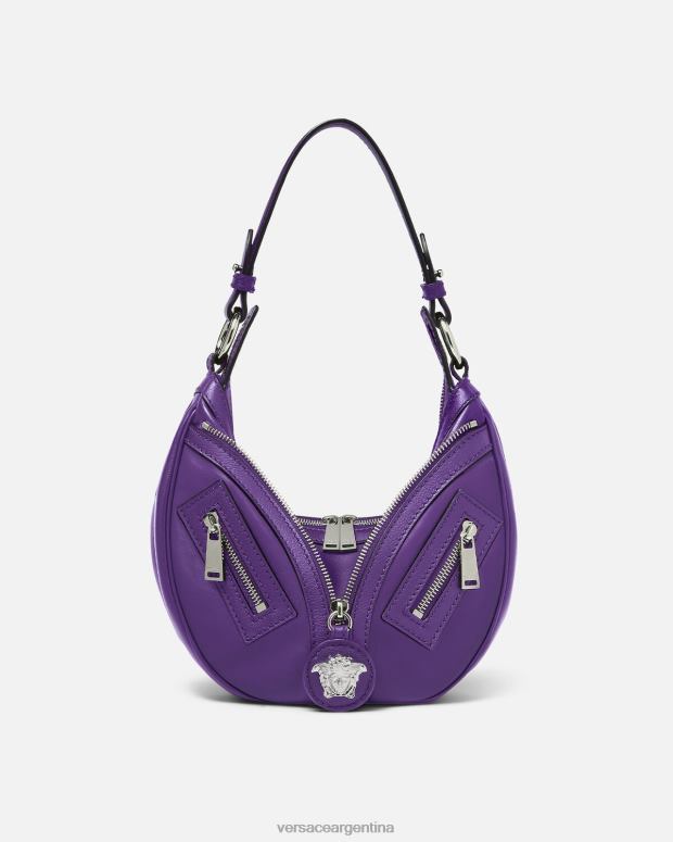 mujer Versace Violeta bolso hobo pequeño repetido bolsas 4F604294