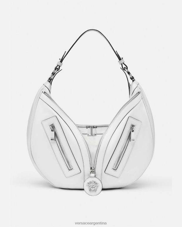 mujer Versace blanco bolso hobo repetido bolsas 4F604286