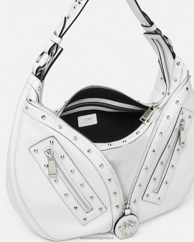 mujer Versace blanco bolso hobo repetido bolsas 4F604290
