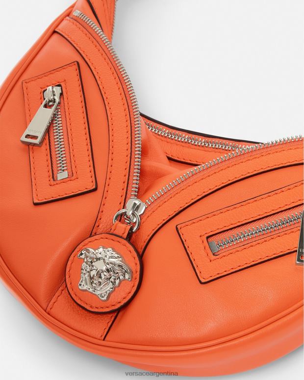 mujer Versace naranja bolso hobo pequeño repetido bolsas 4F604295