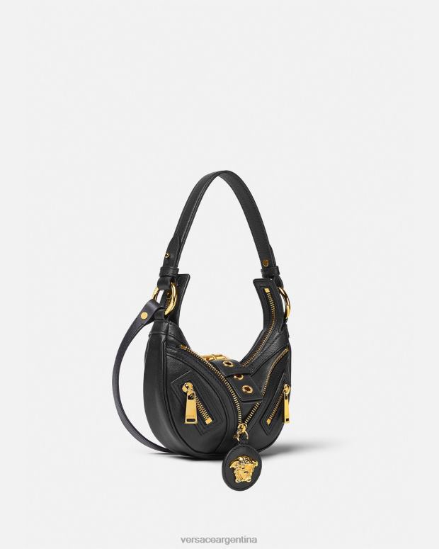 mujer Versace negro bolso hobo mini repetido bolsas 4F604273