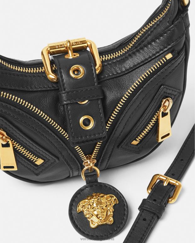 mujer Versace negro bolso hobo mini repetido bolsas 4F604273