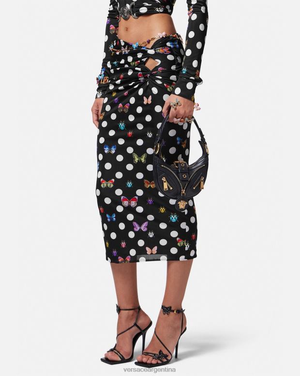 mujer Versace negro bolso hobo mini repetido bolsas 4F604273