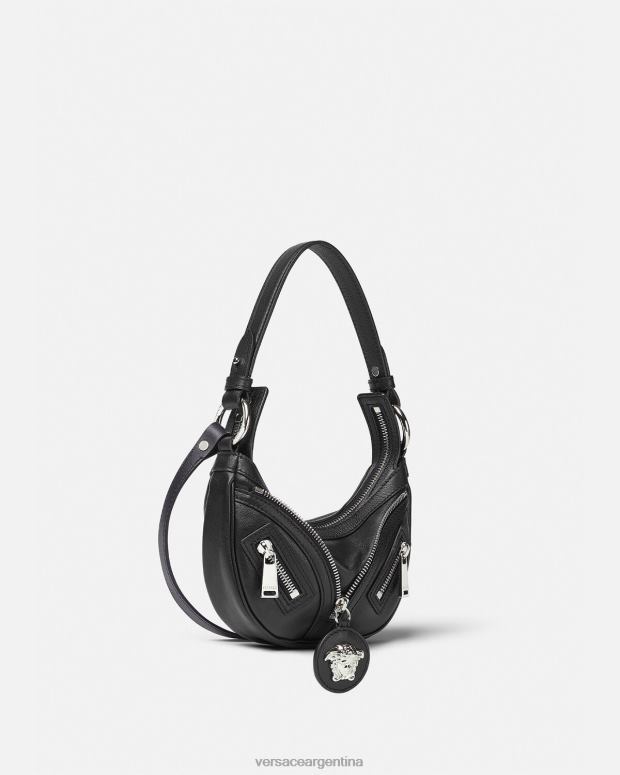 mujer Versace negro bolso hobo mini repetido bolsas 4F604287
