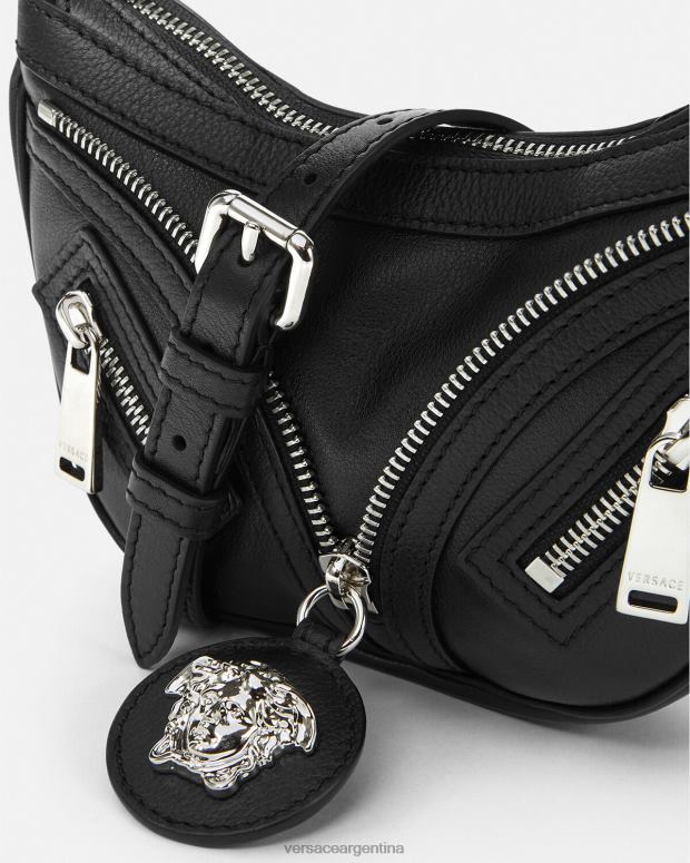 mujer Versace negro bolso hobo mini repetido bolsas 4F604287