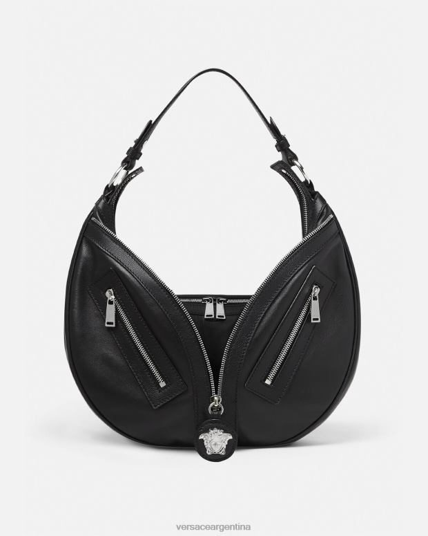 mujer Versace negro bolso hobo repetido bolsas 4F604285