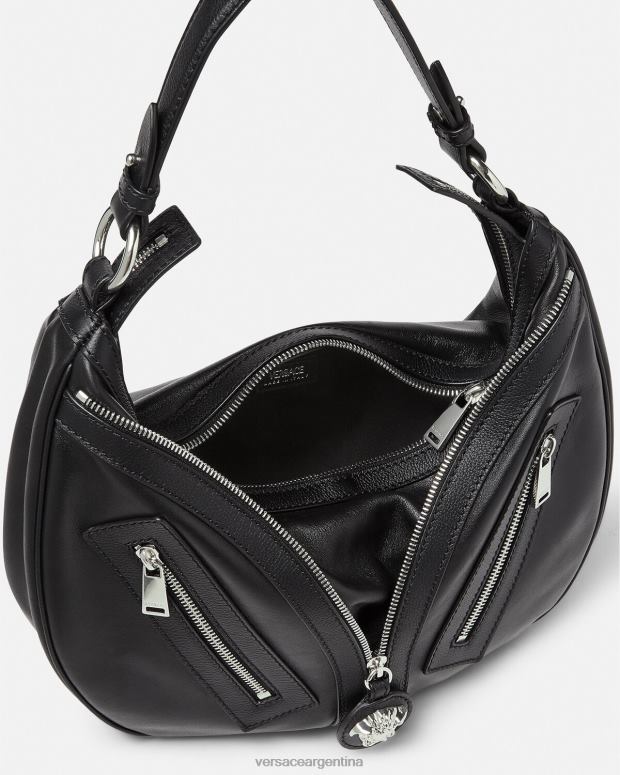 mujer Versace negro bolso hobo repetido bolsas 4F604285