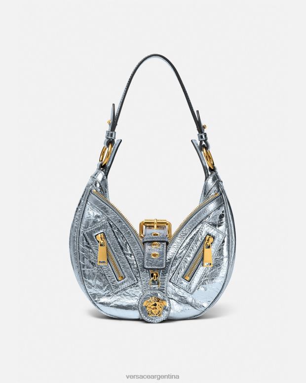 mujer Versace un color bolso hobo pequeño con repetición metalizada bolsas 4F604277